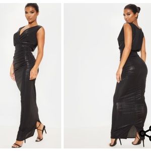 Black Shimmer Maxi Dress